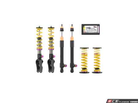 ES#4840098 - 3A771095 - KW V4 Coilover Kit - Adjustable coilovers with rebound and low & high speed compression adjustability - KW Suspension - Porsche