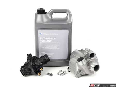 ES#4818688 - 11537586784KT - Water Pump & Thermostat Replacement Kit - Featuring an OEM Pierburg all-aluminum water pump and URO thermostat. - Assembled By ECS - BMW