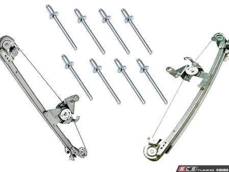 ES#4709028 - 2107301546KT2 - W210 E Class Rear Window Regulators Kit - With Hardware  - Featuring Hamburg Technic Rear Left & Right Side Window Regulators With Hardware! - Hamburg Tech - Mercedes Benz