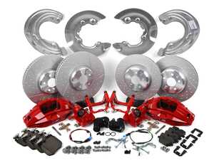 ES#4688888 - 34108854026 - M-Performance Braking Retrofit Kit - Front & Rear - Upgrade your braking system with a factory M-Performance kit! Includes pads, rotors, calipers, wear sensors, and backing plates. - Genuine BMW M Performance - BMW