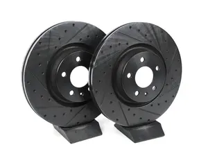 Front V5 Dimpled & Slotted Brake Rotors - Set (338x30)