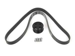 ES#4608507 - 016823LA01-4KT - Audi Late 3.0T Performance Supercharger Pulley - 57.6mm - Bolt On - Kit With OEM Belt - Easily increase the supercharger rotational speed to create more boost - ECS - Audi