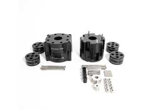 ES#4840479 - S182 - Rennline 75mm Lift Kit  - 955/957 - Simply install the billet blocks on top of your factory shock assembly and the smaller pucks between the subframe and body to achieve a full 75mm lift. - Rennline - Volkswagen Porsche