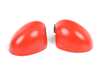 ES#4694044 - 51162754916RDNPF - Red Mirror Cap Covers - Set - Attaches to the front of the side mirror housing over the stock mirror cap, peel and stick - ECS - MINI