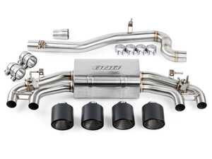 ES#4841456 - CBK0052 - APR MK8 Golf R Catback Exhaust  - Straight-through 3.0" T304 stainless to quad 2.5" mandrel-bent brushed tubing - The APR Catback Exhaust System personalizes your vehicles looks, sound and performance! - APR - Volkswagen