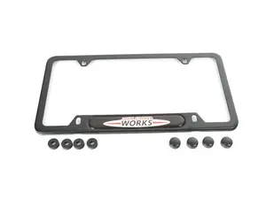 MINI JCW Logo License Plate Frame - Black - Priced Each