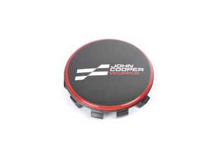 ES#4722836 - 36135A4AF10 - JCW Center Cap - Newer JCW Logo - MINI F56+ JCW Logo wheel caps - for factory exposed lug nuts - Genuine MINI - MINI