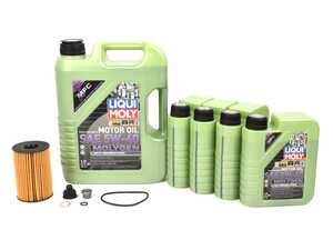 ES#4815701 - f85x5moseKT - Liqui Moly Molygen Oil Service Kit - 5w-40 - Includes Liqui Moly Molygen synthetic engine oil, filter with o-ring, and a drain plug - Assembled By ECS - BMW