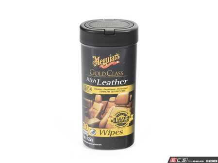 ES#4840355 - G10900 - Meguiar's Gold Class Rich Leather Wipes - 25 Pack - Cleans, conditions, and protects in one easy step for complete leather care - Meguiars - Audi BMW Volkswagen Mercedes Benz MINI Porsche