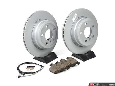 ES#4815882 - 34116857096KT4 - Rear Brake Service Kit - Includes rear rotors, pads, wear sensor, and associated hardware. - Assembled By ECS - BMW