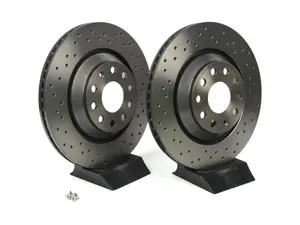 Cross Drilled UV Coated Brake Rotors - Pair (310x22)