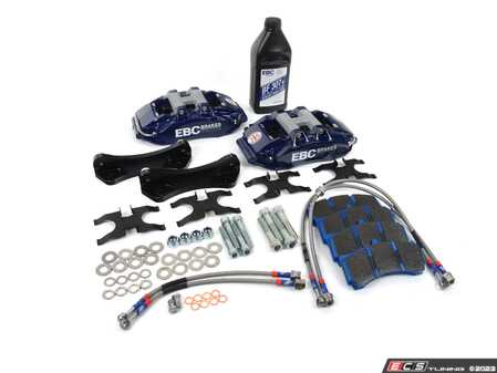 ES#4766493 - BBK033BLU-1 - Racing Big Brake Kit - Blue - Upgrade your OE brakes to 355x32mm rotors with Apollo Calipers - EBC - Volkswagen