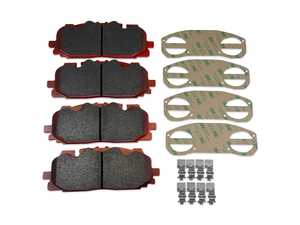 ES#4845282 - 034-302-0026 - 034Motorsport Dynamic+ StreetSport Front Brake Pad Set - Semi-metallic pads that offer low dust and noise for comfortable everyday use, while delivering high friction, superior modulation, and exceptional stopping power! - 034Motorsport - Audi