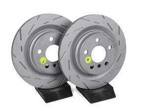 ES#4220161 - USR1997 - Ultimax USR Sport Rear Brake Rotors - Pair 11.811" (300x20) - High performance slotted rotors from EBC - EBC - BMW MINI