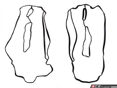 ES#4845332 - 9A110573103/203S - Valve Cover Gasket Set - Left & Right Side Gaskets - Hamburg Tech - Porsche
