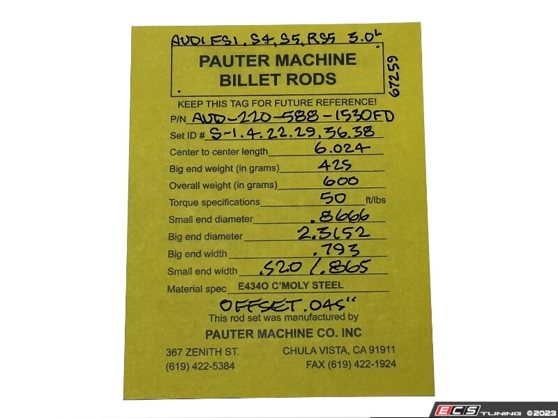 034Motorsport - 034-202-D003 - Bottom End Engine Upgrade Package ...