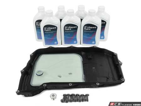 ES#4845358 - 0D5398009CKITKT1 - 8-Speed Automatic Transmission Service Kit - 7 Liters - Includes the necessary filter, plug, gasket, and ATF fluid to service your transmission - ZF - Audi