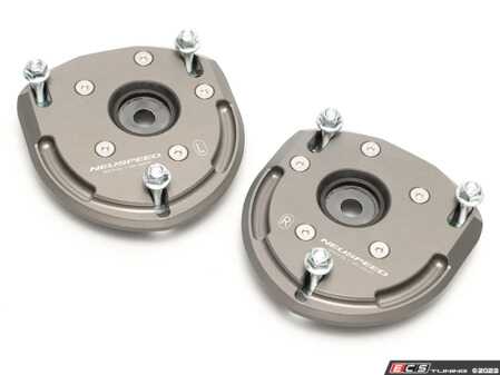 ES#4845394 - 53.10.07 - Billet BiAXIS Upper Front Strut Mount - Additional fixed caster + adjustable camber - Neuspeed - Audi Volkswagen