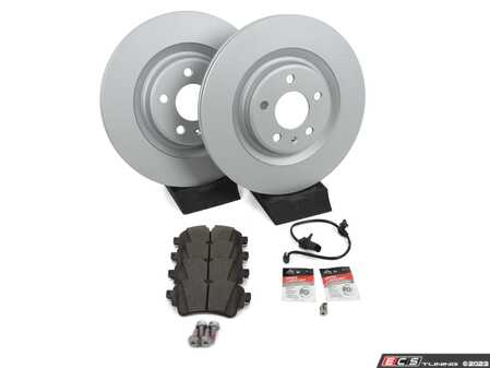 ES#4845340 - B9S45RBS2KT - Rear Brake Service Kit - Featuring ECS V5 Plain Rotors And ECS DD23 "Daily Driver" ceramic brake pads. - Assembled By ECS - Audi