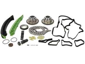 ES#4683917 - 0009931078kit - Timing Chain Kit - Featuring Vaico Camshaft Adjuster Gears, Slide Rails, Chain, Tensioner, Valve Cover Gasket, and Front Crankshaft seal - Vaico - Mercedes Benz