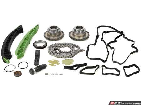 ES#4683917 - 0009931078kit - Timing Chain Kit - Featuring Vaico Camshaft Adjuster Gears, Slide Rails, Chain, Tensioner, Valve Cover Gasket, and Front Crankshaft seal - Vaico - Mercedes Benz