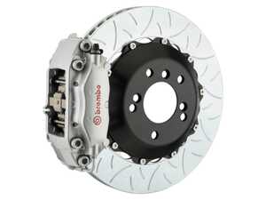 ES#2854792 - 2P3.8056A3 - Porsche 981 Boxster & Cayman Rear Brembo Big Brake Kit - Slotted 2-Piece Discs & Silver Calipers - Featuring Brembo 4 Piston Calipers, 345x28 2-Piece Slotted Rotors and, FM1000 Compound Pads - Brembo - Porsche