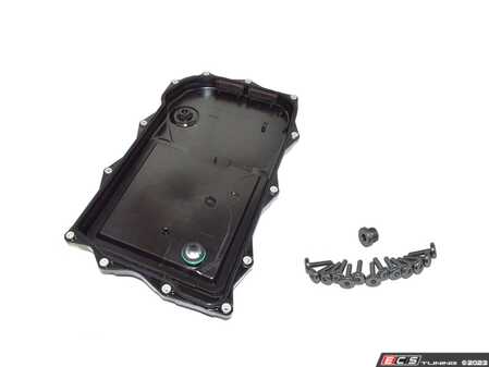 ES#4830949 - 24115A13115 - Automatic Transmission Oil Pan & Filter Kit - Includes a gasket, drain plug, and transmission pan with integrated transmission filter - Hamburg Tech - BMW