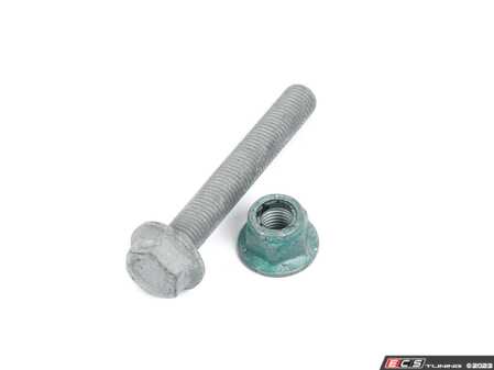 ES#5847 - N10207803N101064 - Strut To Knuckle Hardware Kit - Priced Each (One Side) - OEM nut & bolt that secures the front strut to the knuckle. Kit services one side. - Assembled By ECS - Audi Volkswagen