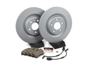 ES#4846194 - 4G0615301AKT3KT3 - Rear Brake Service Kit - Featuring Zimmerman rotors and ECS DD23 "Daily Driver" ceramic pads. - Assembled By ECS - Audi