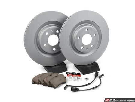 ES#4846194 - 4G0615301AKT3KT3 - Rear Brake Service Kit - Featuring Zimmerman rotors and ECS DD23 "Daily Driver" ceramic pads. - Assembled By ECS - Audi