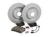 ES#4846192 - 4M0615301AN8KT3 - Rear Brake Service Kit - Featuring Zimmermann Cross-Drilled rotors and ECS DD23 "Daily Driver" ceramic pads - Includes set screws, brake wear sensors, and silicone brake lubricant - Assembled By ECS - Audi