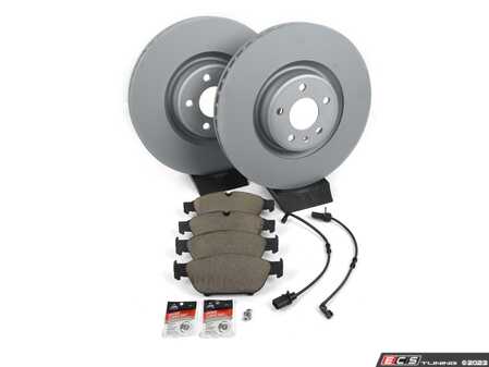 ES#4846193 - 4G0615301AKT3KT2 - Front Brake Service Kit - Featuring Zimmerman rotors and ECS DD23 "Daily Driver" ceramic pads - Assembled By ECS - Audi