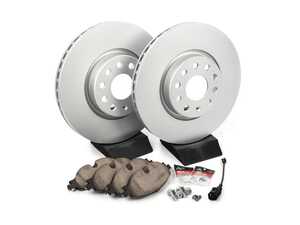 ES#4845538 - TA0SFBS4KT - Front Brake Service Kit (312x25) - Meyle Rotors and ECS DD23 "Daily Driver" ceramic pads. - Assembled By ECS - Volkswagen