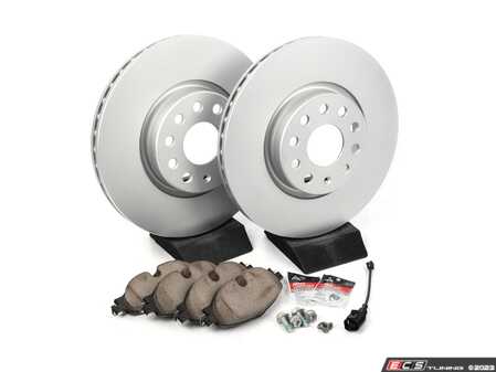 ES#4845538 - TA0SFBS4KT - Front Brake Service Kit (312x25) - Meyle Rotors and ECS DD23 "Daily Driver" ceramic pads. - Assembled By ECS - Volkswagen