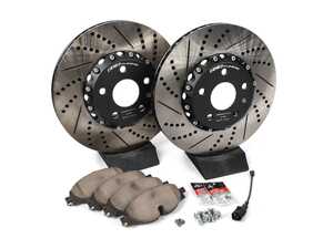ES#4845525 - TA0SFBS3KT - Front Brake Service Kit (312x25) - ECS 2-Piece Rotors and ECS DD23 "Daily Driver" ceramic pads. - Assembled By ECS - Volkswagen