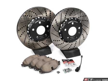 ES#4845525 - TA0SFBS3KT - Front Brake Service Kit (312x25) - ECS 2-Piece Rotors and ECS DD23 "Daily Driver" ceramic pads. - Assembled By ECS - Volkswagen
