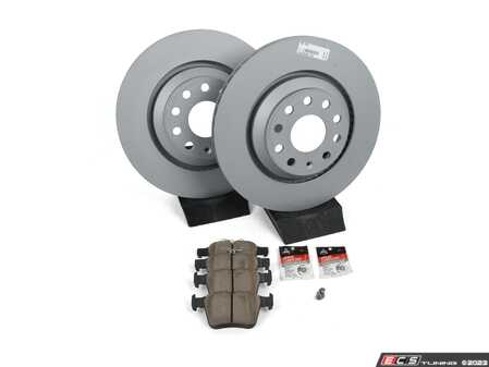 ES#4846190 - 1K0615301ADDKT5 - Rear Brake Service Kit - Featuring Zimmerman rotors and ECS DD23 "Daily Driver" ceramic pads. - Assembled By ECS - Audi
