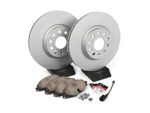 ES#4845522 - TA0SFBS2KT - Front Brake Service Kit (312x25) - ECS V5 Plain Rotors and ECS DD23 "Daily Driver" ceramic pads. - Assembled By ECS - Volkswagen