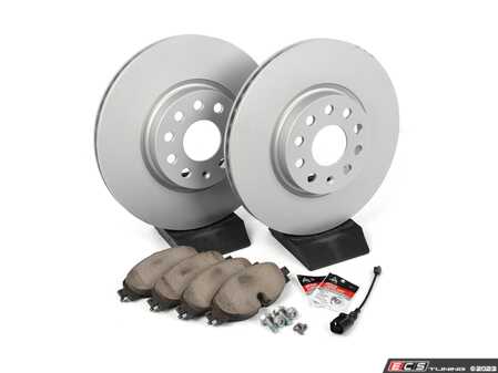 ES#4845522 - TA0SFBS2KT - Front Brake Service Kit (312x25) - ECS V5 Plain Rotors and ECS DD23 "Daily Driver" ceramic pads. - Assembled By ECS - Volkswagen