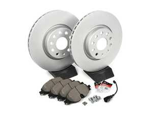 ES#4845556 - TA0SFBS8KT - Front Brake Service Kit (312x25) - Featuring Brembo Rotors and ECS DD23 "Daily Driver" Brake Pads. - Assembled By ECS - Volkswagen