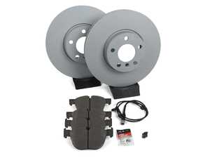 ES#4815582 - 34116857096KT2 - Front Brake Service Kit - Includes front rotors, pads, wear sensors, and associated hardware. - Assembled By ECS - BMW