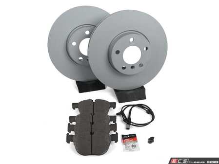 ES#4815582 - 34116857096KT2 - Front Brake Service Kit - Includes front rotors, pads, wear sensors, and associated hardware. - Assembled By ECS - BMW