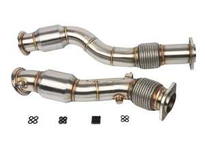 ES#4642580 - VRSFCD1922 - VRSF Catted Downpipes  - VRSF catted downpipes for 19-22 X3M/X4M S58 - Features high flow 200-cell catalytic converters - VRSF - BMW