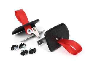ES#4753239 - E36RSPULL - "RS" Door Pull Strap Conversion Kit - Red - Combining safety with Porsche RS styling, this pull strap conversion kit is the perfect addition to any dedicated track car! - HARD Motorsport - BMW