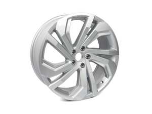 ES#3991847 - 3CM601025A8Z8 - 20" Angled Split 5 Spoke Wheel - Priced Each  - 20"x8 ET34 5x112 - Diamond Silver - Genuine Volkswagen Audi - Volkswagen