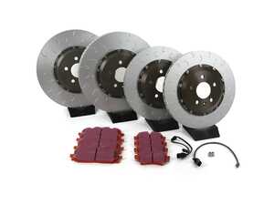ES#4818727 - 034-301-2010KT - Front And Rear Two-Piece Brake Service Kit  - Featuring 034 2-Piece Floating rotors and EBC RedStuff Performance pads - Assembled By ECS - Audi