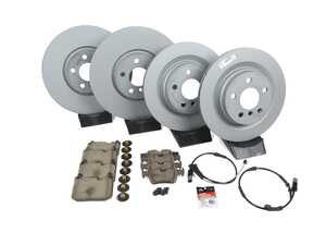 ES#4352209 - 34106881045KT4 - Front & Rear Brake Service Kit  - Featuring Zimmerman rotors and ECS DD23 "Daily Driver" ceramic pads. - Assembled By ECS - MINI