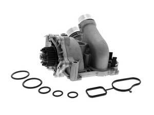 ES#4849600 - 06H121026DS - Upgraded Aluminum Water Pump Kit - Includes a new water pump, aluminum thermostat/housing, & hardware. - Vaico - Audi Volkswagen