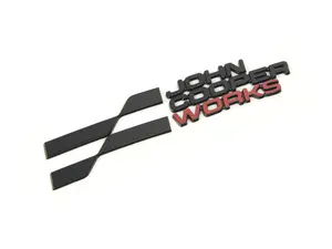 JCW Rear Badge Emblem - Black/RED