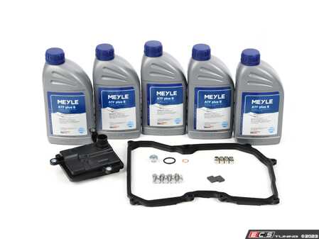 ES#4812543 - 1001350112 - 6-Speed Automatic Transmission Service Kit - 5 Liters - Includes a new filter & transmission pan gasket with securing hardware. Includes enough fluid to drain and fill. - Meyle - Volkswagen